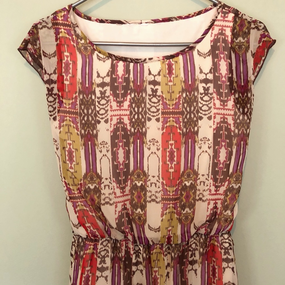 Aztec Tribal Print Boho Festival Dress - Picture 6 of 6